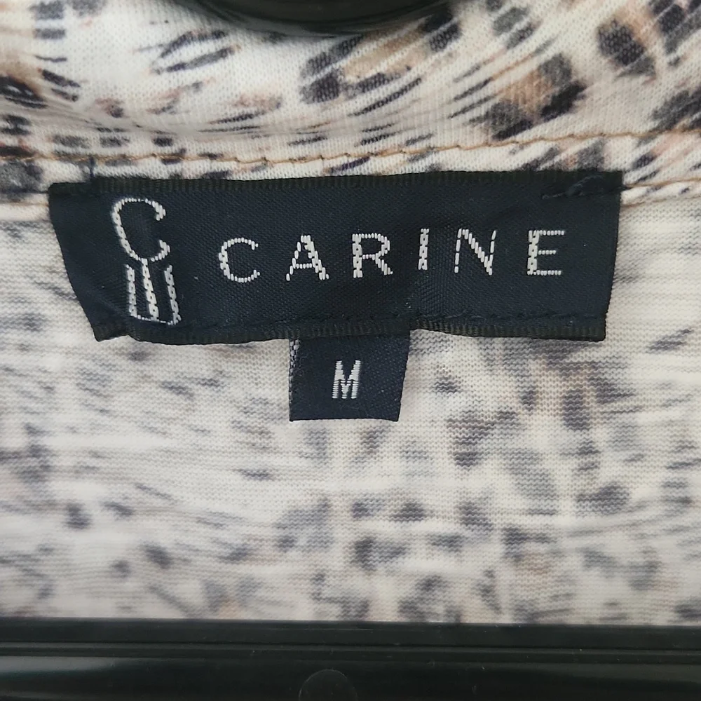 Carine Women's Leopard Print Button Down Top - Picture 2 of 7